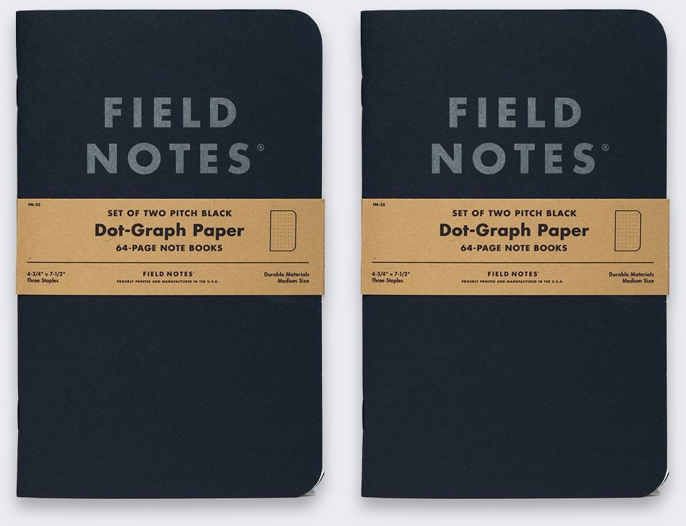 Notes Field Notes Pirch Black Large Kropki 2 P