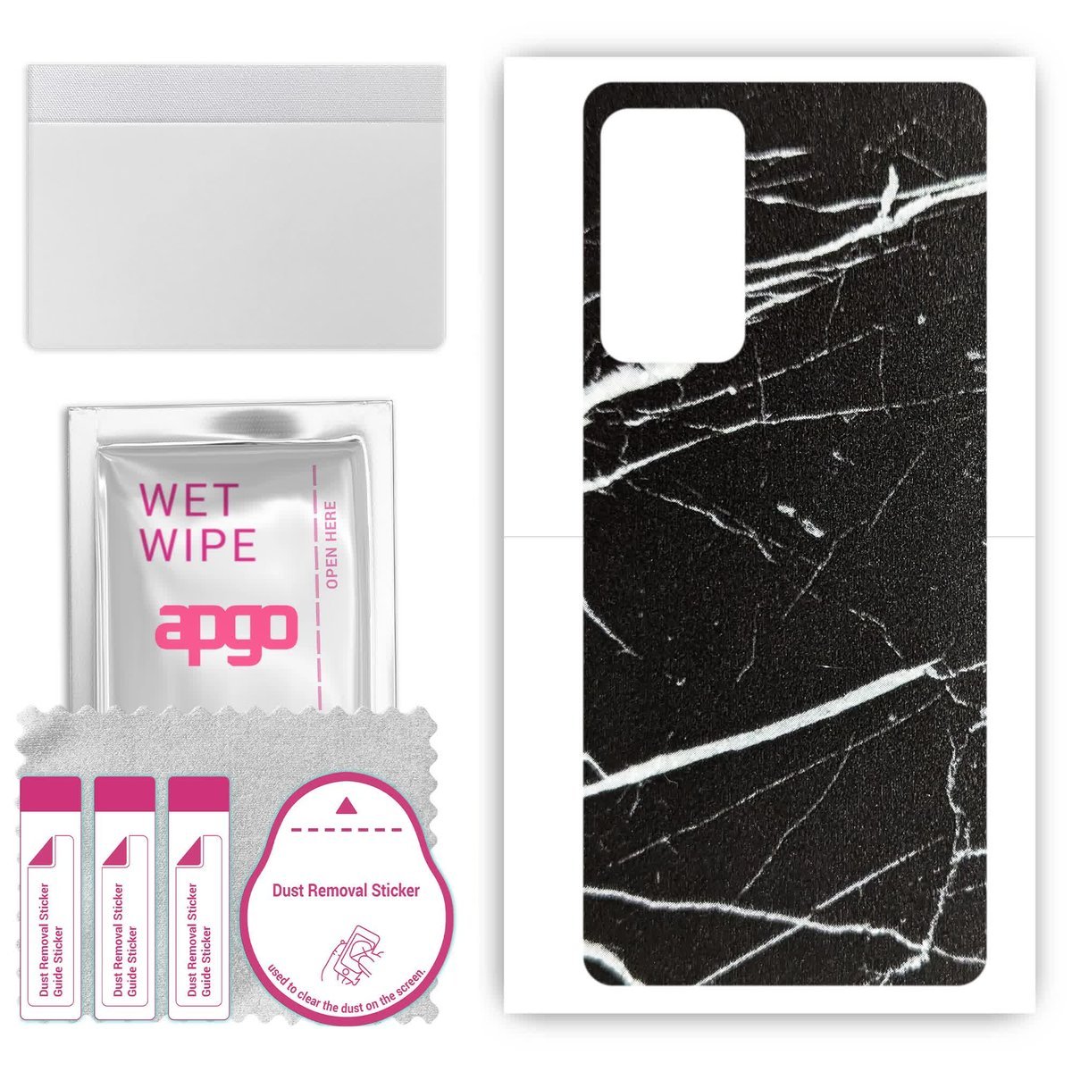 Folia naklejka skórka strukturalna na TYŁ do Motorola Edge S Pro - Marmur Ciemny - apgo SKINS