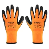 Rękawice robocze - Rękawice robocze ocieplane poliester powlekany lateksem 8 NEO - miniaturka - grafika 1