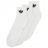 Skarpetki męskie - Adidas Białe Męskie Skarpetki za kostkę Sportowe do spodenek 40-42 r.M - miniaturka - grafika 1