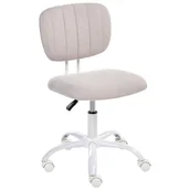 Fotele i krzesła biurowe - Beliani Krzesło obrotowe BUBBLY Jasnobeżowy - miniaturka - grafika 1