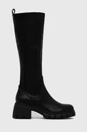 Kozaki damskie - Steve Madden kozaki Abrupt damskie kolor czarny na płaskim obcasie - miniaturka - grafika 1