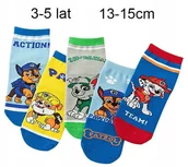 Skarpetki damskie - SKARPETY dziecięce BAWEŁNIANE skarpetki 13-15cm PSI PATROL 3-5lat zest.5par - miniaturka - grafika 1