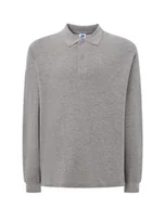 Odzież medyczna - Koszulka polo medyczna męska szara rękaw długi S - miniaturka - grafika 1