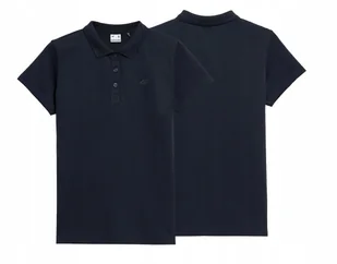 KOSZULKA POLO DAMSKA 4F BAWEŁNIANA T-SHIRT - Koszulki i topy damskie - miniaturka - grafika 1
