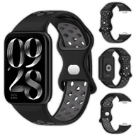 Akcesoria do smartwatchy - Pasek perforowany Vanfone do Xiaomi Mi Smart Band 8 Pro/9 Pro, czarno-szary - miniaturka - grafika 1