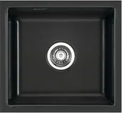 Zlewozmywaki - Zlewozmywak ceramiczny SYSTEMCERAM Mera 42 U Nero Korek manualny 5301 01 - miniaturka - grafika 1