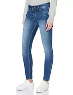 Spodnie damskie - Timezone Damskie spodnie Tight Aleenatz jeansy, Blue Denim Wash, 28W / 30L - miniaturka - grafika 1