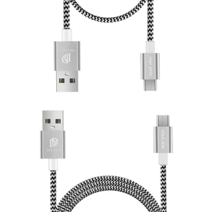 Dux Ducis Kable Dux Ducis K-TWO micro USB 1m + 0.2m srebrny ducis_20190527132202 - Kable USB - miniaturka - grafika 2