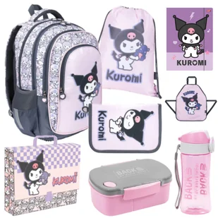 ZESTAW SZKOLNY 8-ELEMENTÓW KUROMI PINK ST. MAJEWSKI - Zestawy szkolne - miniaturka - grafika 1