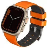Akcesoria do smartwatchy - Pasek Uniq Linus Airosoft Silicone do Apple Watch Series 1/2/3/4/5/6/7/8/SE/SE2/Ultra 42-49 mm Pomarańczowy (8886463684375) - miniaturka - grafika 1