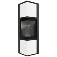 Piece wolnostojące - Piec wolnostojący koza Tora M 8 kW Ø 150, czarny termotec ,lacobel biały - miniaturka - grafika 1