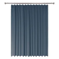 Zasłony - Zasłona taśma marszcząca Kalpe bawełna INSPIRE gładki niebieski fjord 200x280cm - miniaturka - grafika 1