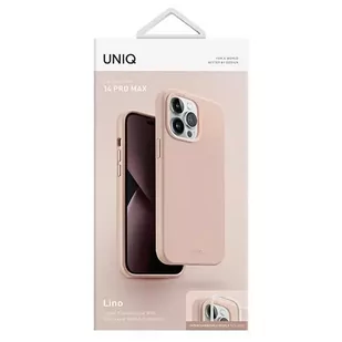 Uniq Etui etui Lino do iPhone 14 Pro Max 6,7" różowy/pink blush - Etui i futerały do telefonów - miniaturka - grafika 7