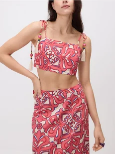 Reserved - Wzorzysty top - wielobarwny - Koszulki i topy damskie - miniaturka - grafika 1