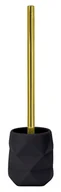 Akcesoria do wc - Kleine Wolke Golden Crackle Szczotka WC ze stojakiem czarny - miniaturka - grafika 1