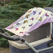 Akcesoria do wózków - Sango Trade ŻAGIEL PRZECIWSŁONECZNY - MOTYLKI - miniaturka - grafika 1