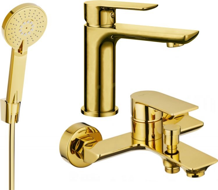 Mexen Alfa R40 zestaw wannowy, złoty - 745703R40-50