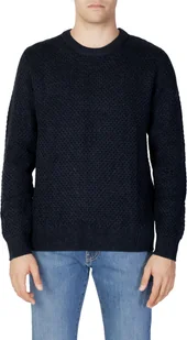 SELECTED Sweter męski tekstylny niebieski GR83411 - Rozmiar: L - Swetry męskie - miniaturka - grafika 1