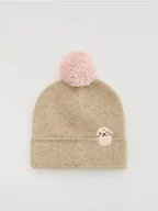 Buciki dla niemowląt - Reserved - Czapka z domieszką wełny - beżowy - miniaturka - grafika 1