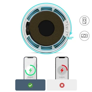 Baseus mini magnetyczna bezprzewodowa indukcyjna ładowarka Qi 15 W (kompatybilna z MagSafe do iPhone) niebieski (WXJK-H03) - Ładowarki do telefonów - miniaturka - grafika 14