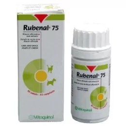 Vetoquinol rubenal 75 mg 60 tabletek - Suplementy i witaminy dla kotów - miniaturka - grafika 1