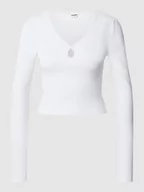 Bluzki damskie - Bluzka z długim rękawem i wycięciem model ‘MAYA’ - miniaturka - grafika 1