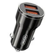 Ładowarki samochodowe - Ładowarka samochodowa XO CC48 2.4A Czarny - miniaturka - grafika 1