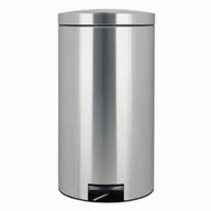 Kosze na śmieci - Brabantia Kosz na śmieci do segregowania pedałowy Twin Bin stal matowa FPP wieko - miniaturka - grafika 1
