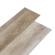 Panele podłogowe - shumee shumee Samoprzylepne panele podłogowe PVC 5,21 m 2 mm płowe drewno - miniaturka - grafika 1