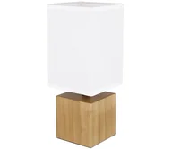 Lampy stojące - Globo 21628W - Lampa stołowa VALENTINO 1xE27/7W/230V biała/brązowa - miniaturka - grafika 1