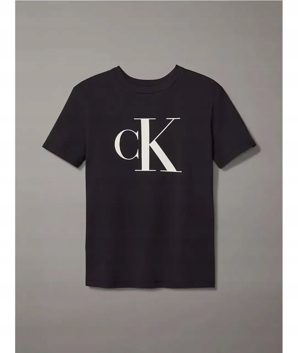 Damska koszulka Calvin Klein czarna T-shirt logo, oryginalna