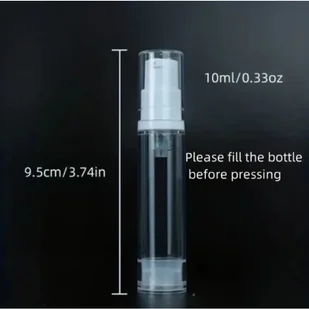 TEMU Butelki z pompką bezpowietrzną: 0,17 uncji, 0,34 uncji, 0,51 uncji - Przezroczyste plastikowe pojemniki podróżne do kosmetyków z pompkami - Pozostałe akcesoria kosmetyczne - miniaturka - grafika 1