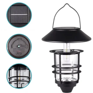 Forever Light Lampa solarna LED SUNARI FLS-40 Latarnia czarna - Lampy ogrodowe - miniaturka - grafika 1