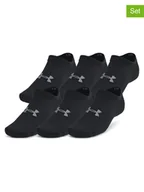Skarpetki męskie - Under Armour Skarpety sportowe (6 par) "Essential No Show" w kolorze czarnym - miniaturka - grafika 1