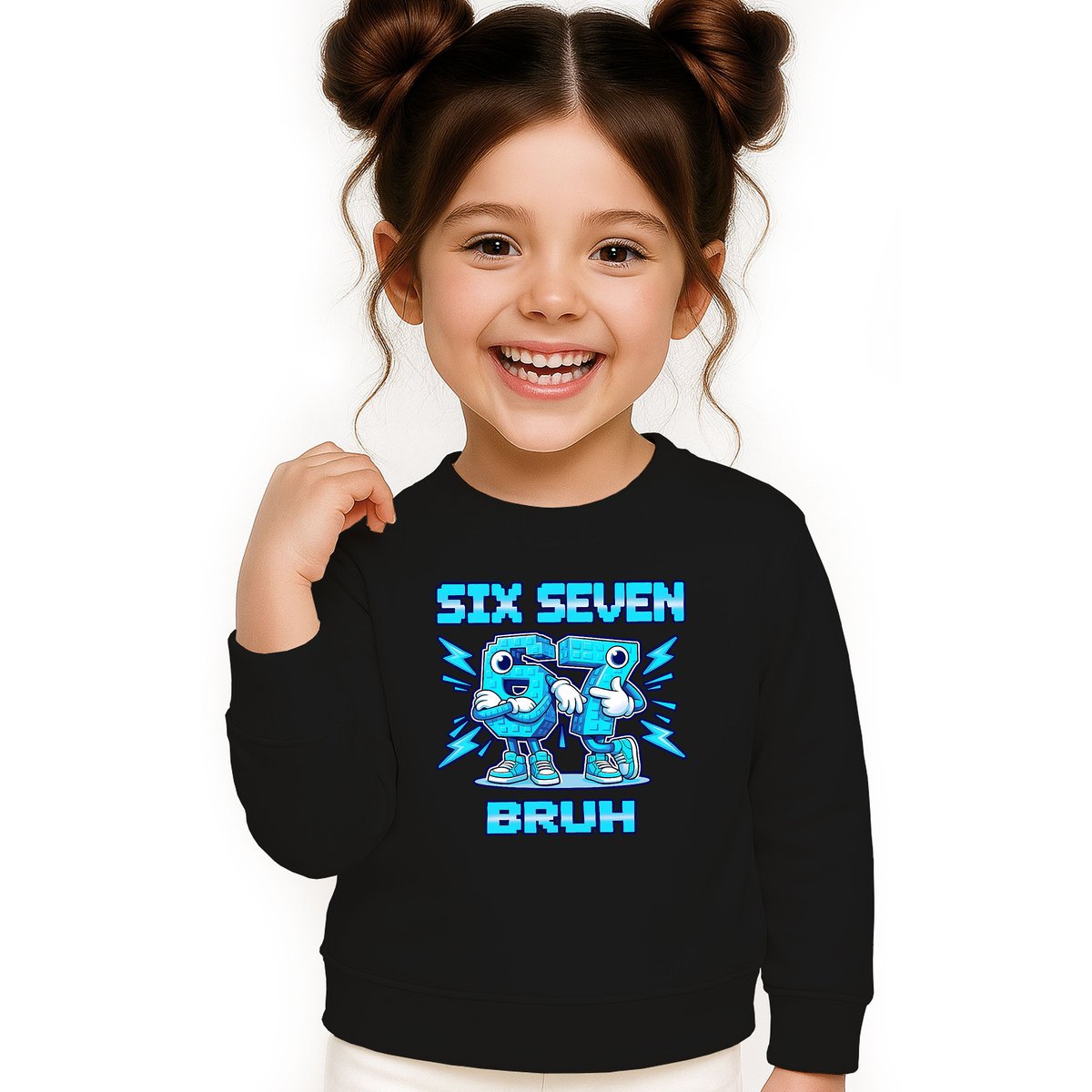 BLUZA DZIECIĘCA 67 SIX SEVEN VIRAL BRUH 122-128 DLA CHŁOPCA DZIEWCZYNKI