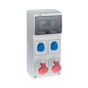 Rozdzielnie elektryczne - Tarel ELEKTRO - PLAST siłowa RS 1 / 8 6242 - 00 / 2 X 2P + Z 2 X 3P + N + Z 32A ELEKTRO - PLAST - miniaturka - grafika 1