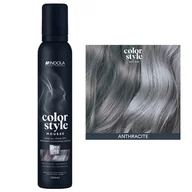 Farby do włosów i szampony koloryzujące - Indola Profession Color Style Mousse, pianka koloryzująca, antracyt, 200ml - miniaturka - grafika 1