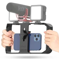 Gimbale - ULANZI U Rig Pro Smartfon Video Rig, etui filmowe, stabilizator wideo telefonu, uchwyt statywu, do tworzenia filmów, graf do iPhone Xs XS Max XR, iPhone X 8 Plus, Samsung - miniaturka - grafika 1