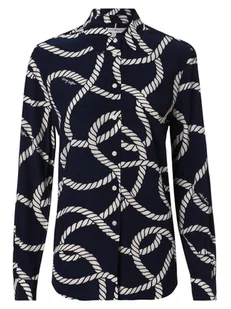 Tommy Hilfiger - Bluzka damska, niebieski|wielokolorowy - Koszule damskie - miniaturka - grafika 1