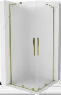 Kabiny prysznicowe - Mexen Velar L Duo kabina prysznicowa rozsuwana 80x80 cm, szron, złota - 871-080-080-02-33-50 - miniaturka - grafika 1