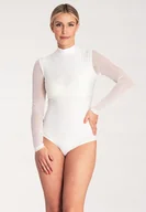 Odzież ciążowa - Body damskie z golfem Bluzka body damskie body damskie ecru roz. XL - miniaturka - grafika 1