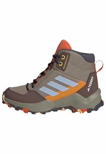 adidas Uniseks - dzieci TERREX AX4R MID HIKING SHOES, blanch cargo/Crystal Sky/Pure Tangerine, 34 EU