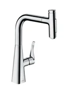 Baterie kuchenne - Hansgrohe M71 - Bateria zlewozmywakowa  Metris Select z wyciąganą wylewką, chrom 73822000 - miniaturka - grafika 1