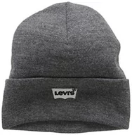 Czapki damskie - Levi'S Mężczyźni Batwing Embroidered Slouchy Beanie Czapka Wełniana, Szary (Regular Grey 55) - miniaturka - grafika 1