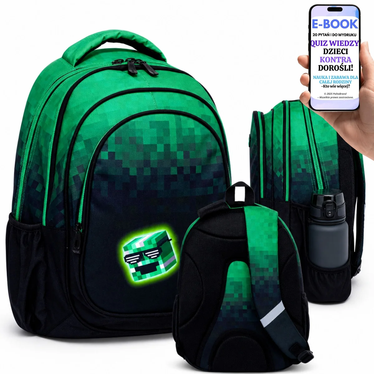 Plecak do Szkoły AstraBag Pixel Hero 27L A4 3 Komory Ergonomiczny + E-BOOK-2