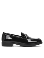 Półbuty damskie - LOVE MOSCHINO Lordsy JA10012G1MIH000B Czarny - miniaturka - grafika 1