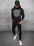 Dresy męskie - Dres męski czarny Dstreet AX0689-XL - miniaturka - grafika 1
