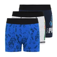 Majtki dla dzieci - Dziecięce Bokserki LEGO COLLECTION M12010320 - 3 PACK BOXERSHORTS 12010320-590 – Granatowy - miniaturka - grafika 1