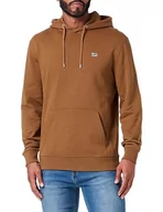 Bluzy męskie - Lee Męska bluza z kapturem Plain Hoodie, brązowy, S - miniaturka - grafika 1